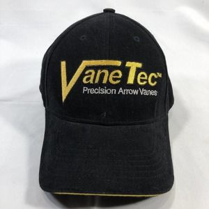 Vane Tec Precision Arrow Vanes Archery Adjustable Back Cap Hat Black One Size